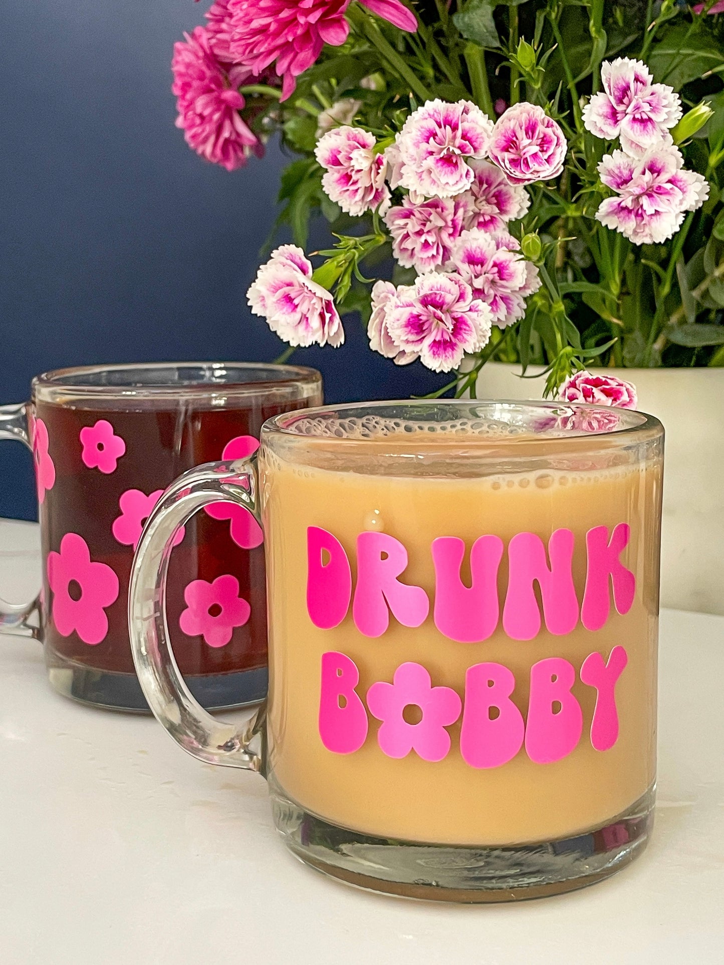 Retro ‘Drunk Bobby’ Glass Mug