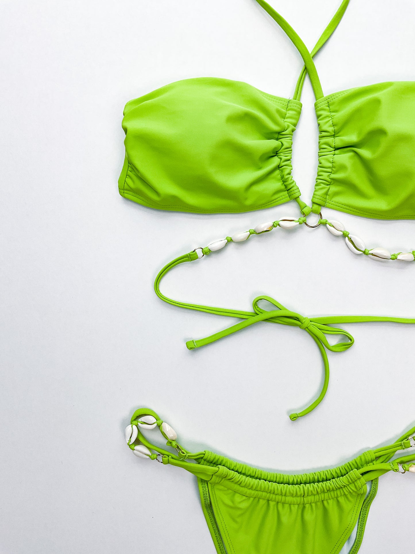 Puka Mita Green Halter Bikini Set