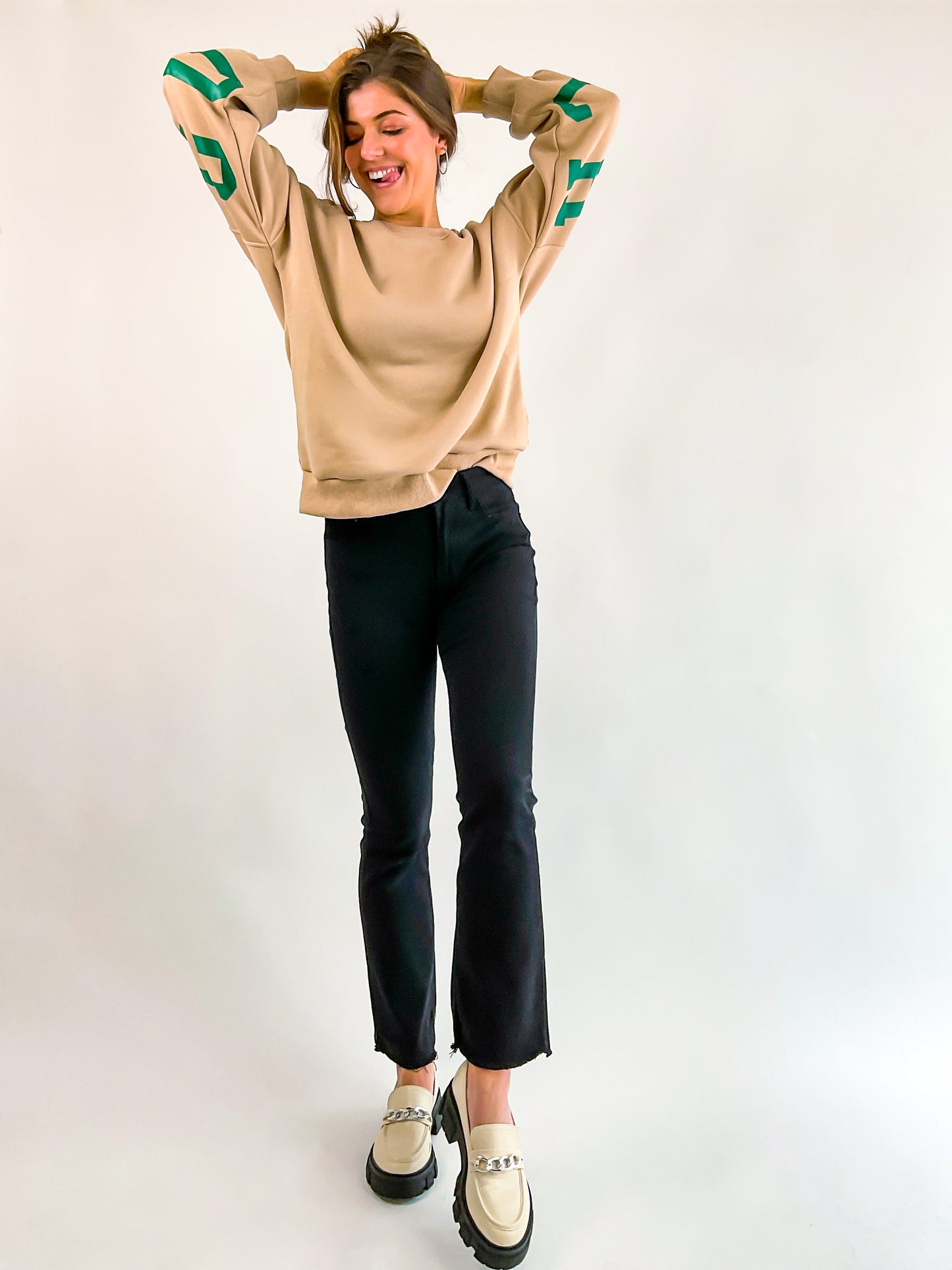 Black High-Waisted Bell Jeans