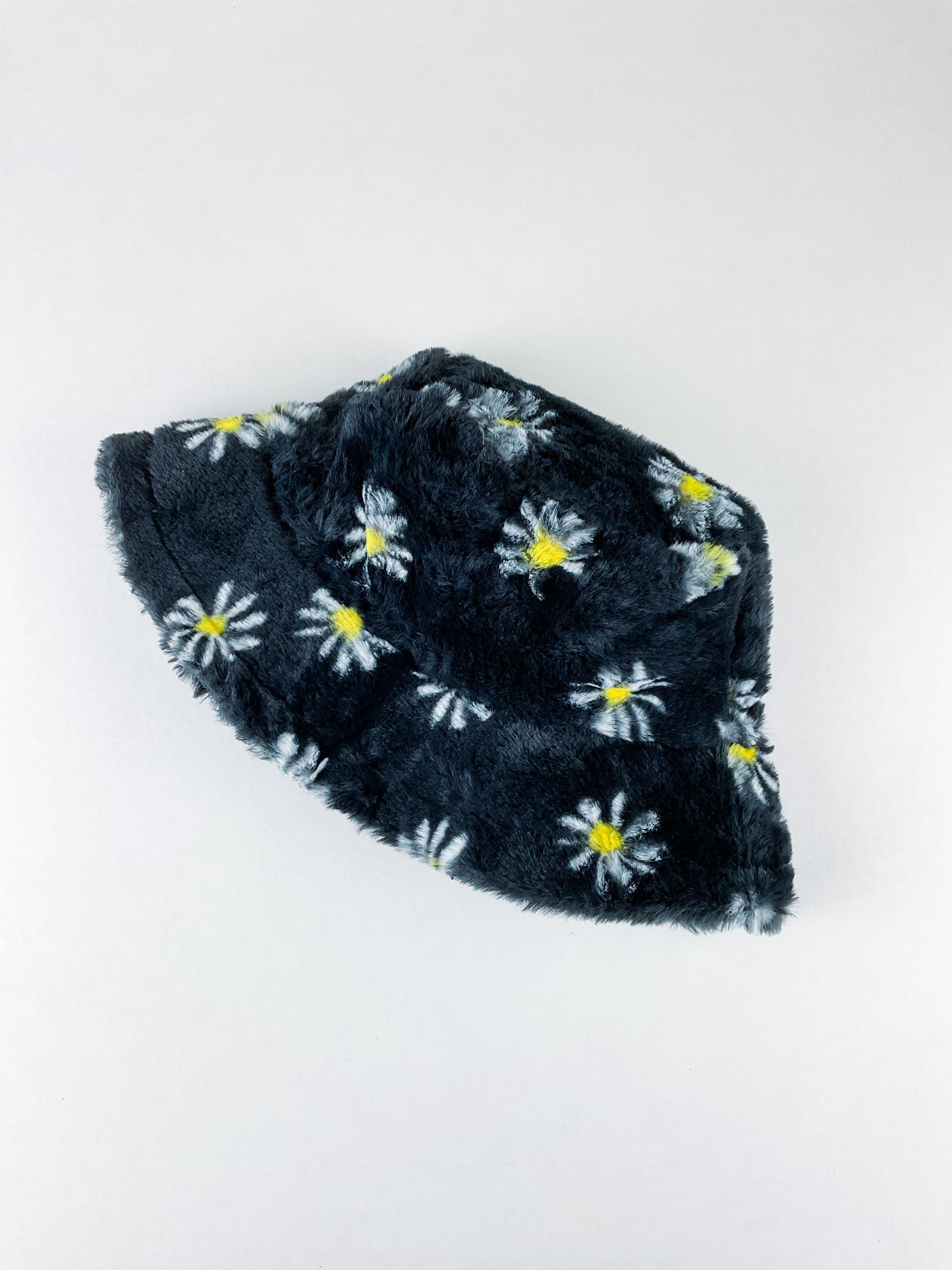 Fuzzy Flower Bucket Hat