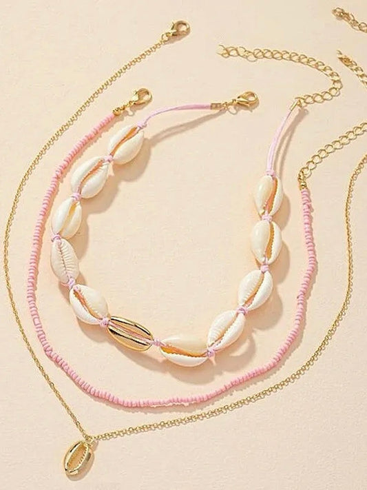 Lanai Gold & Pink Necklace Trio