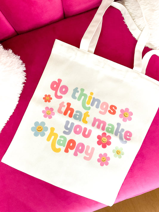 Happy Canvas Tote