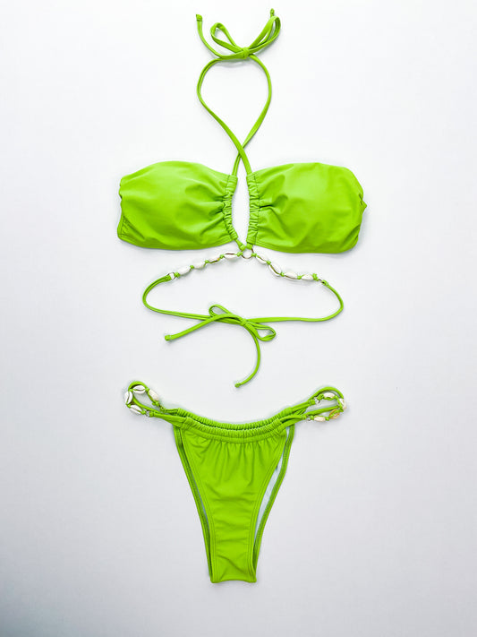 Puka Mita Green Halter Bikini Set