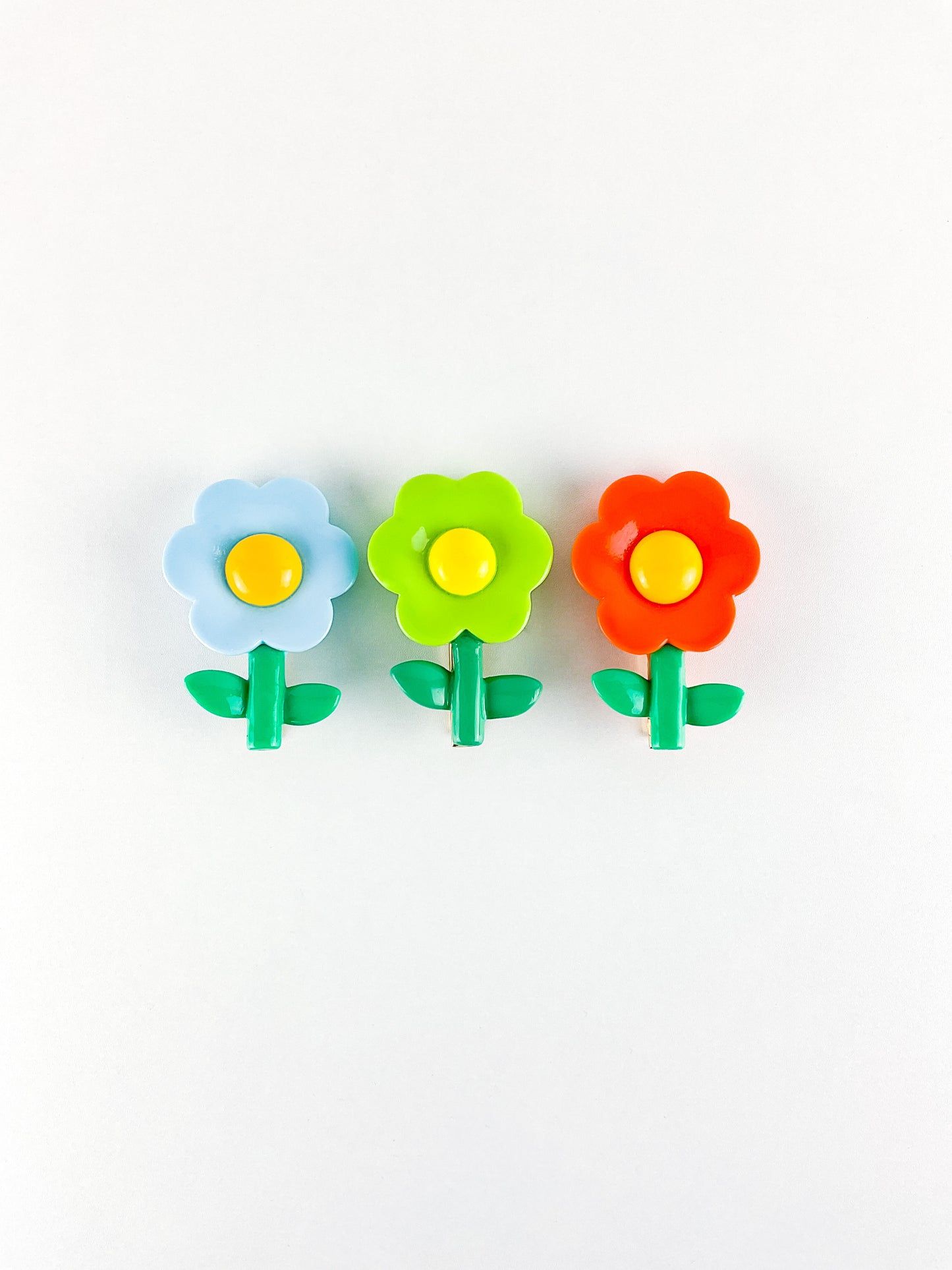 Funky Chunky Flower Hair Clip Set